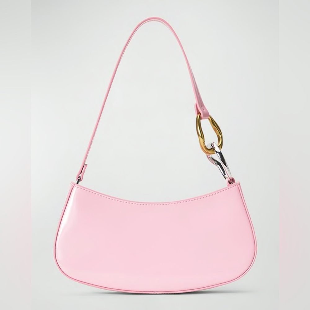 Staud Ollie Zip Leather Shoulder Bag
